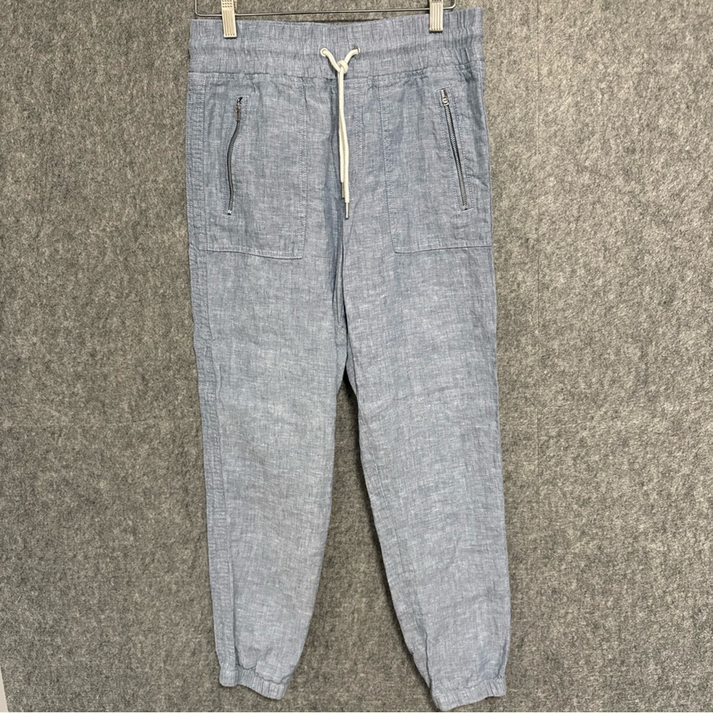 Athleta Cabo Linen Jogger-Chambray Blue-Size 4